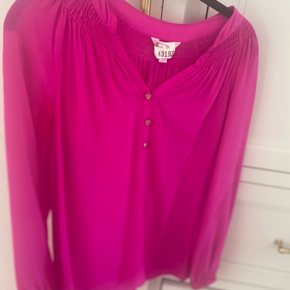 Lilly Pulitzer Elsa Blouse- pink